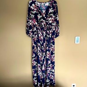 NWT Pink Blush Maternity 1X Floral Maxi Dress